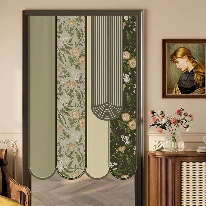 VIKAMA Boho Arch Bird Noren Door Curtain, 6 Designs, Doorway Decor for Bedroom Living Room Kitchen