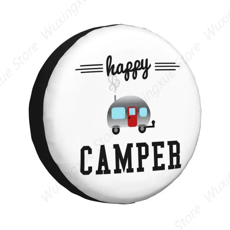

Чехол для колеса с рисунком RV Happy Camper 4WD 4x4, прицеп на открытом воздухе, приключенческий кемпинг, защита запасного колеса для Jeep Toyota Mitsubishi