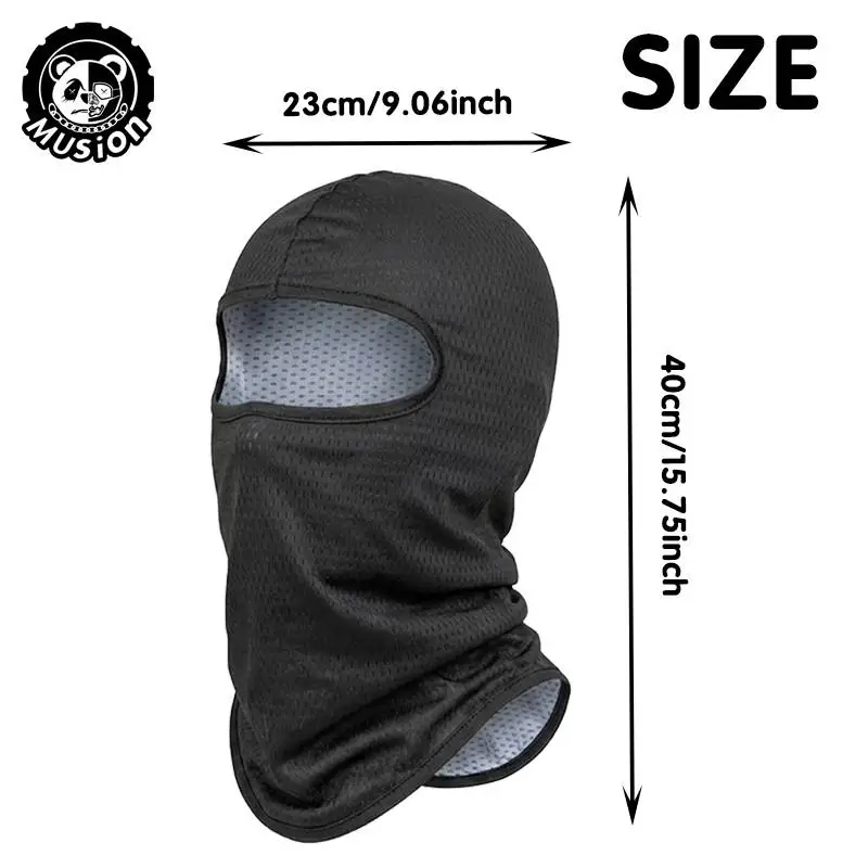 Musion Air-Cool Mesh Balaclava 2026 New Mesh Face Mask UV Fast-Dry Sun Guard for Motorcycle Biker & Outdoor Hiking