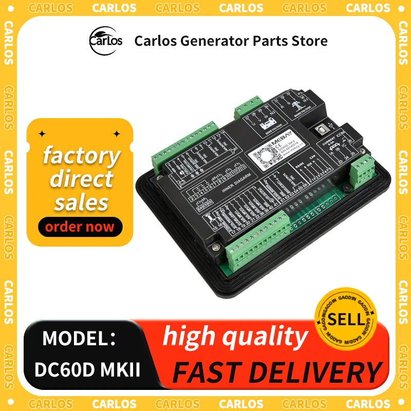 DC60D MK2  DC62D MK2 Mebay Controller Generator LCD Display Engine Control Uint Board Genset Spare Parts MKII