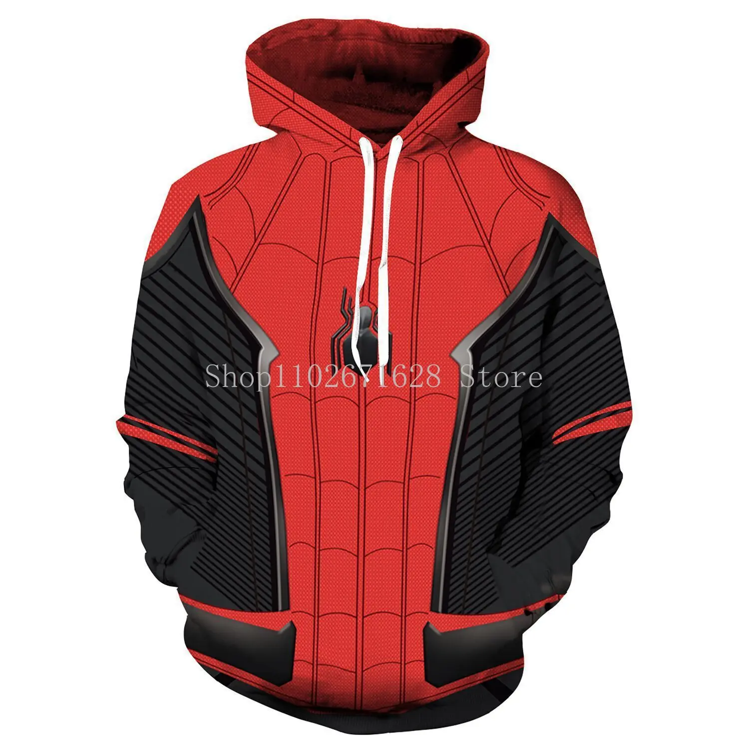 Smile Hero Spider Print Zipper Hoodies pour hommes et femmes, Miles Morales, Sportedly 3D Hooded, Boy Girl Cosplay Costume Jacket, School Uniform