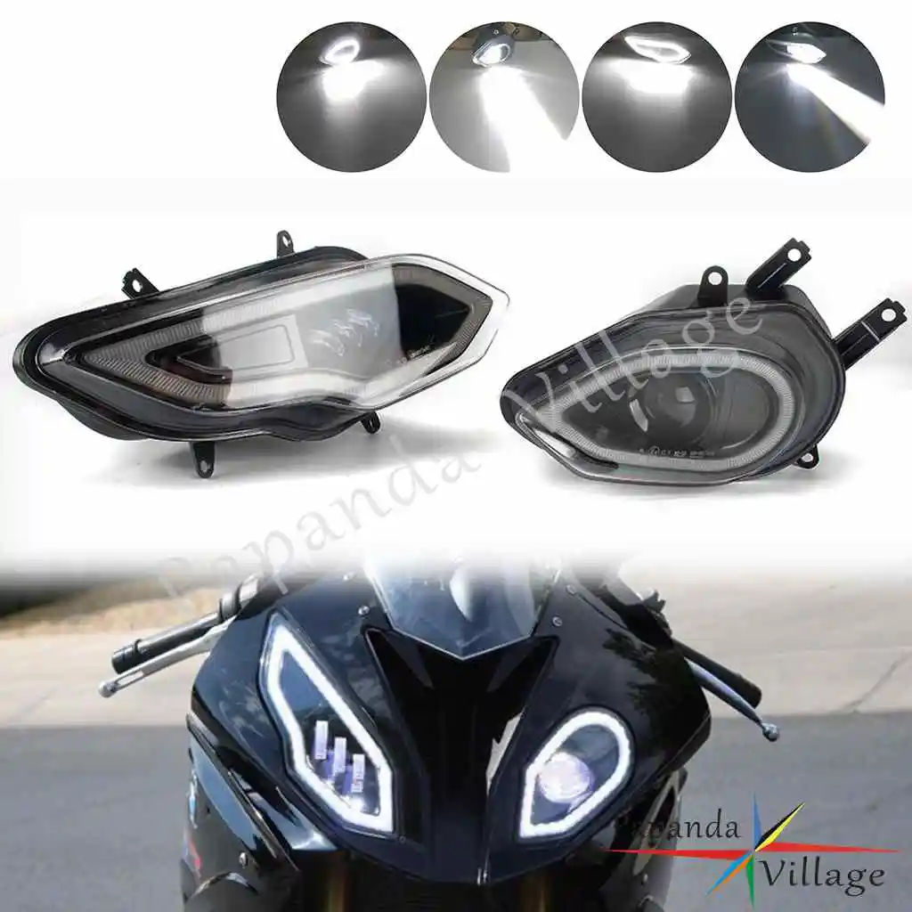 

E4 10-14 В мотоциклетные светодиодные фары в сборе для BMW S1000RR S 1000 RR мотоциклетные фары дальнего ближнего света DRL передние фары 2015-18