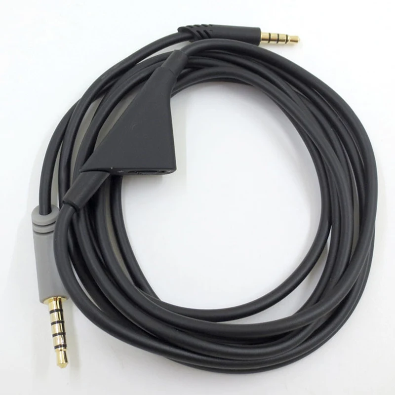 For Durable 2M Black Headphone Cable With Volume Control For Astro A10/A30/A40 Audio Cable Earphone Accessories