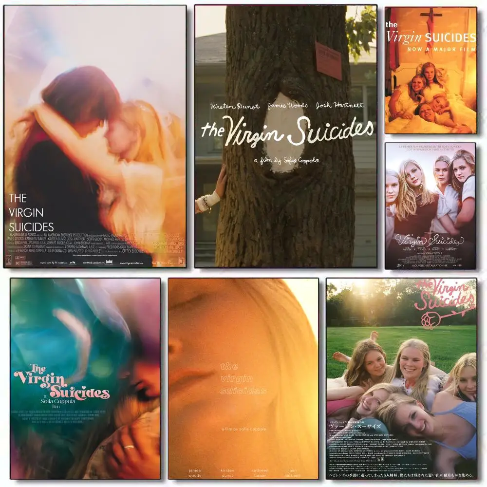Poster HD PVC Self Adhesive Wall Art - Waterproof Reusable For Home Office Cafe Classic Sofia Coppola Movie The Virgin Suicides