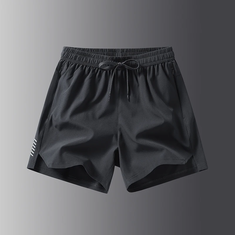 Fashion Spliced Solid Color Beach Casual Shorts Men's Clothing 2024 Summer New Loose Elastic Lace Up All-match Sports Shorts