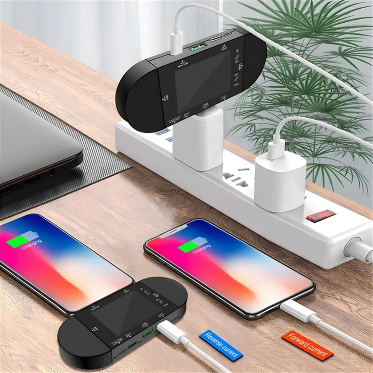 

USB-тестер A73T UD24 Type-C с 2,4-дюймовым цифровым вольтметром-амперметром, детектором напряжения Power Bank, триггером PD, электрическим измерителем напряжения