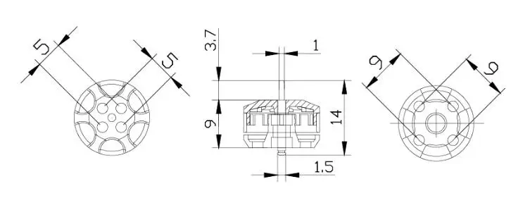 JMT Mini 1104 1103 7500kv Brushless Motors for RC 90GT 95 90-110MM Mini Multirotor Drone made by kingkong
