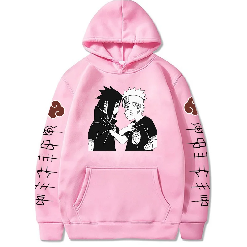 Naruto Graffiti Print Fall and Winter Hoodie Loose Comfortable Unisex Tops Harajuku Sweatshirt Y2k Clothes