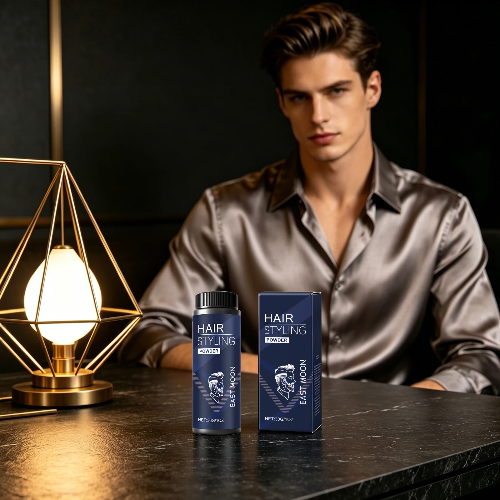 East Moon Men Hair Fluffy Styling Powder More Thickening Non Grease Hairline Shadow Increase Volumize Hair Shaping Fiber Powders