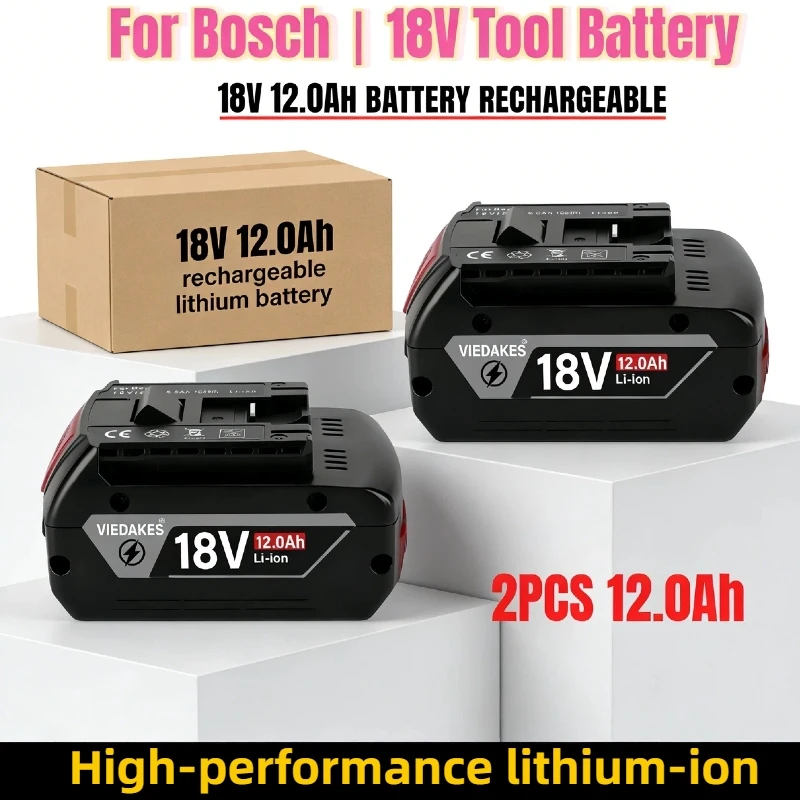 

Original 18V 8AH 10AH 12AH batteries for Bosch 18v battery Draadloze professional system GWS180 GDR215 GDS400 DSR185 BAT618