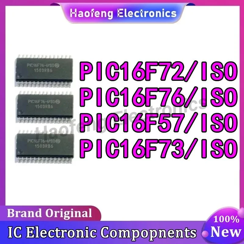 5PCS PIC16F57-I/SO PIC16F72-I/SO PIC16F73-I/SO PIC16F76-I/SO PIC16F57 PIC16F72 PIC16F73 PIC16F76 PIC16F PIC16 PIC IC Chip SOP-28