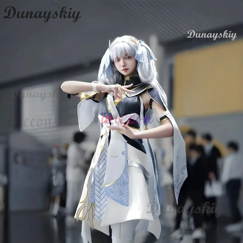 DY20Game Wuthering Waves Jinhsi Косплей Костюм 2Sstyle Костюм Татуировка Наклейка Платье Jinhsi Парик Hanfu Обувь Женская Хэллоуин Cos25