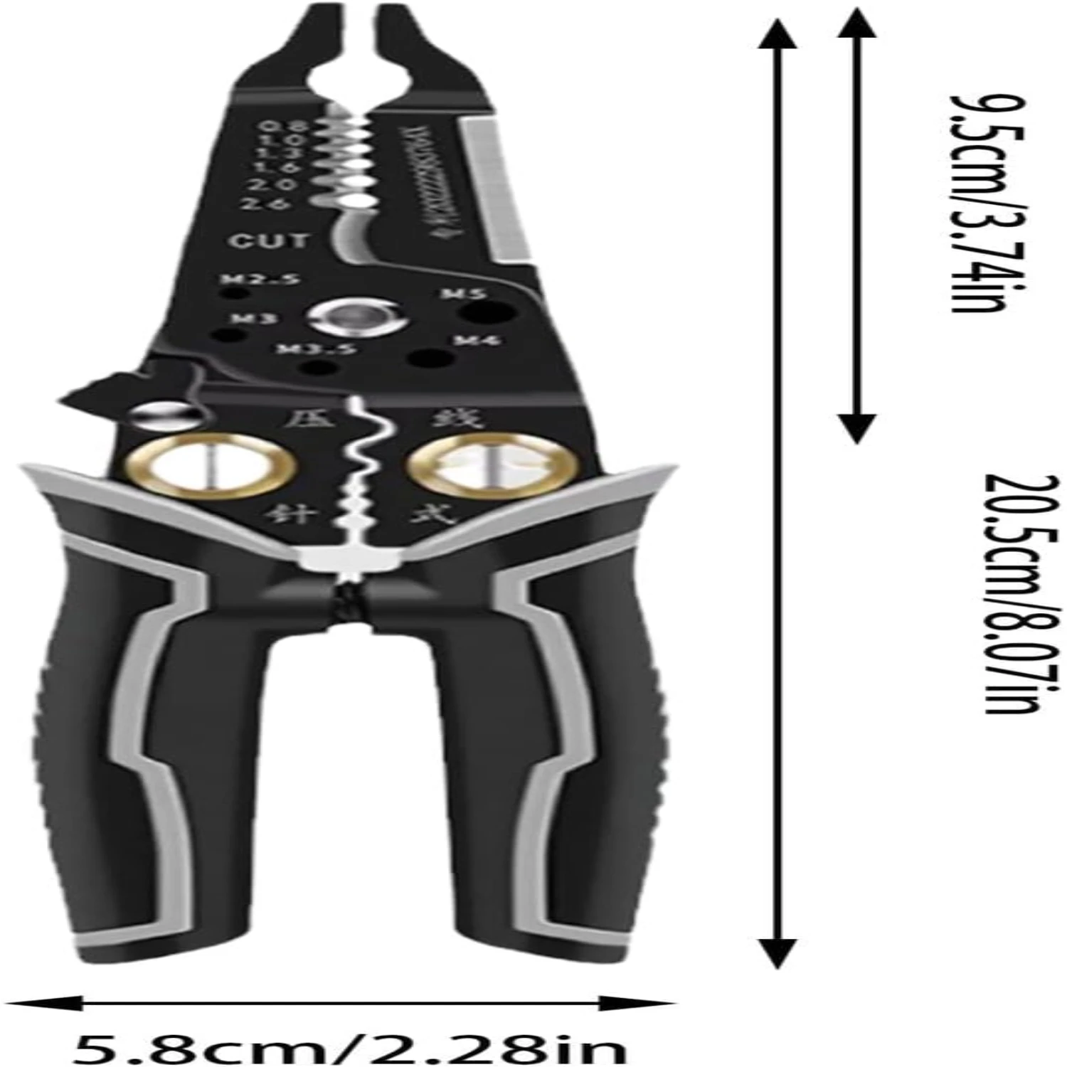 Steel Wire Stripper and Crimping Tool - Multi Purpose Electricians Pliers for Cutting and Crimping Hair cutter Foil shaver Nifes