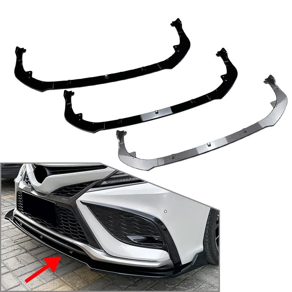 

3Pcs/Set Car Front Bumper Lip Splitters Spoiler Body Kits For Toyota Camry XV70 Sports 2021 2022 2023