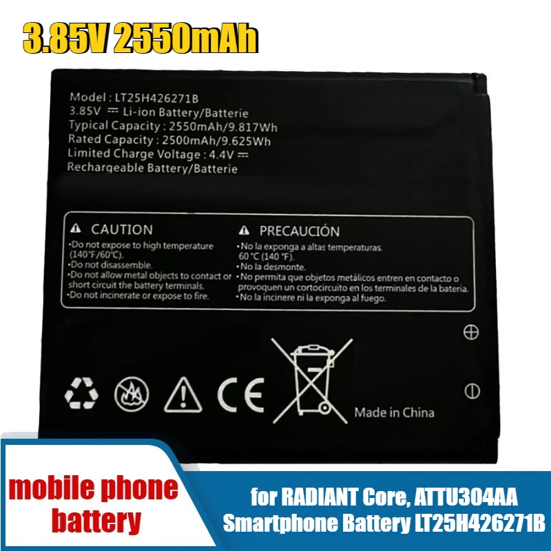 

3.85V 2550mAh for RADIANT Core, ATTU304AA Smartphone Battery LT25H426271B