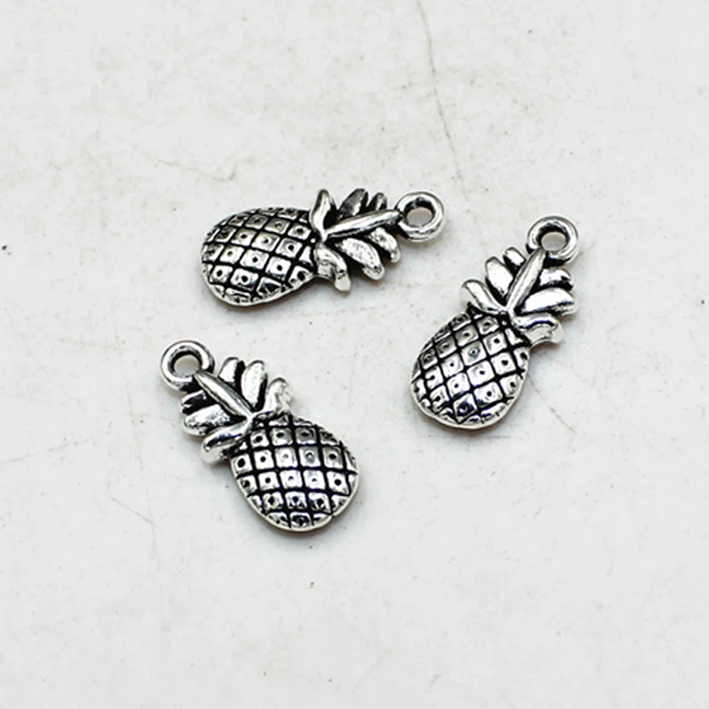 

50pcs Pineapple Pendant Alloy Accessories Vintage Diy Jewelry Making Charms Bracelet Necklace Retro Creative Jewelry Parts