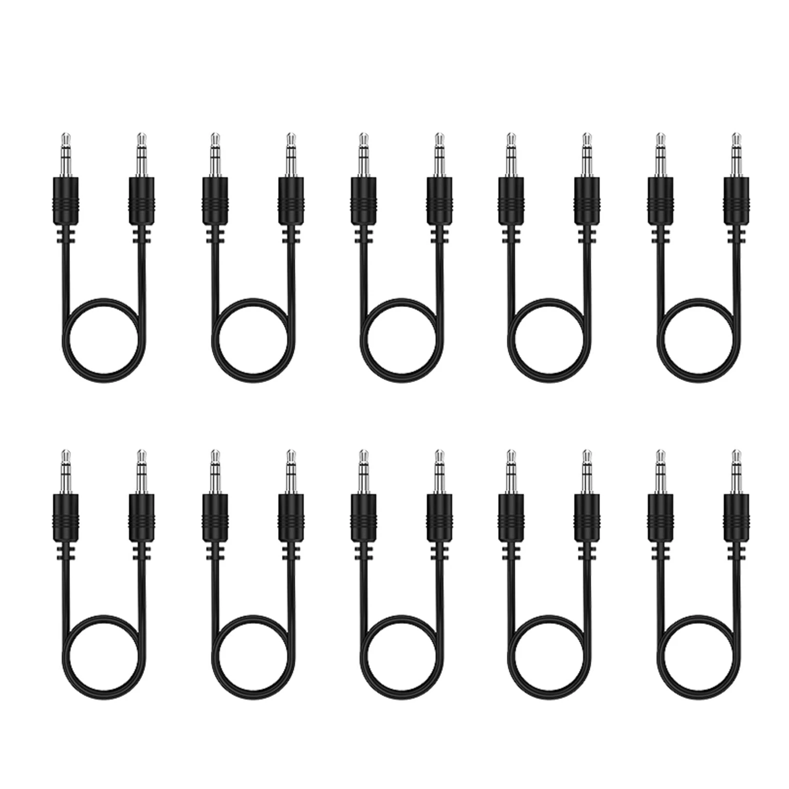 

1-10PCS 50cm Aux Cable 3.5mm TRS Male to Male Stereo Audio Cord for Smartphone, Tablet, MP3 Player, Speaker