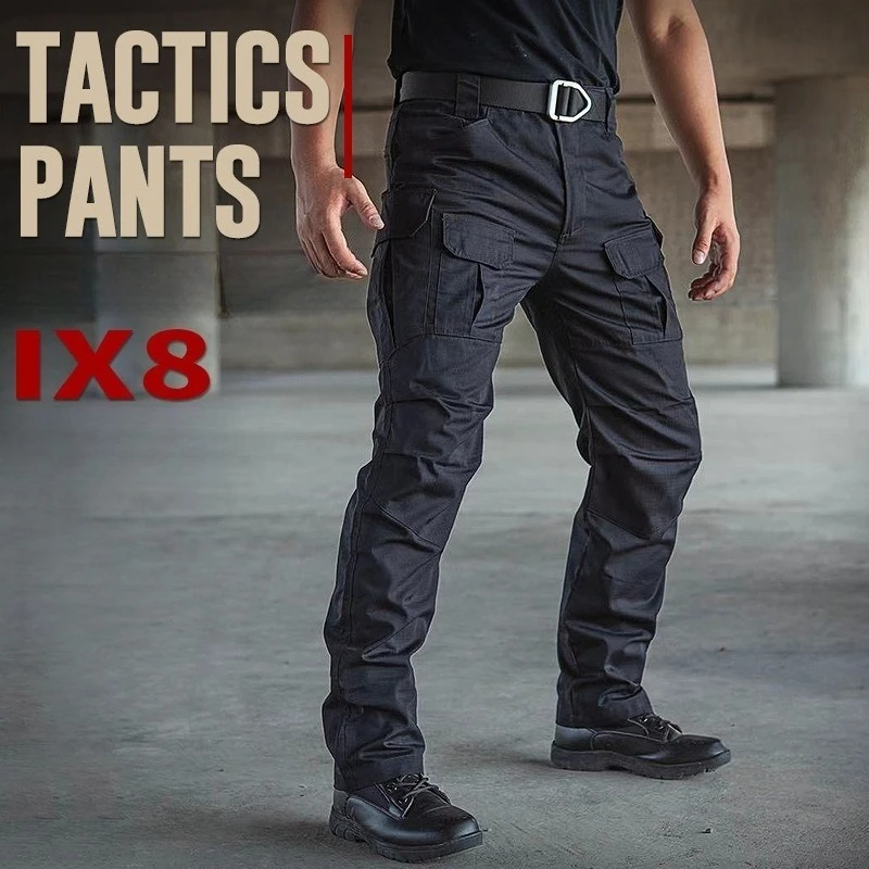 

IX8 Tactical Pants Men's Spring and Autumn Waterproof Casual Military Fans Multi Pocket Training Pants Outdoor Work Trousers