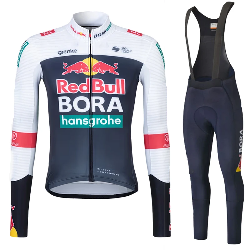 

Cycling Autumn Clothes Red Bull Tricuta Man Long Sleeve Set Men Men's T-shirt Jersey Bike Wear Jerseys Clothing Breathable Mtb