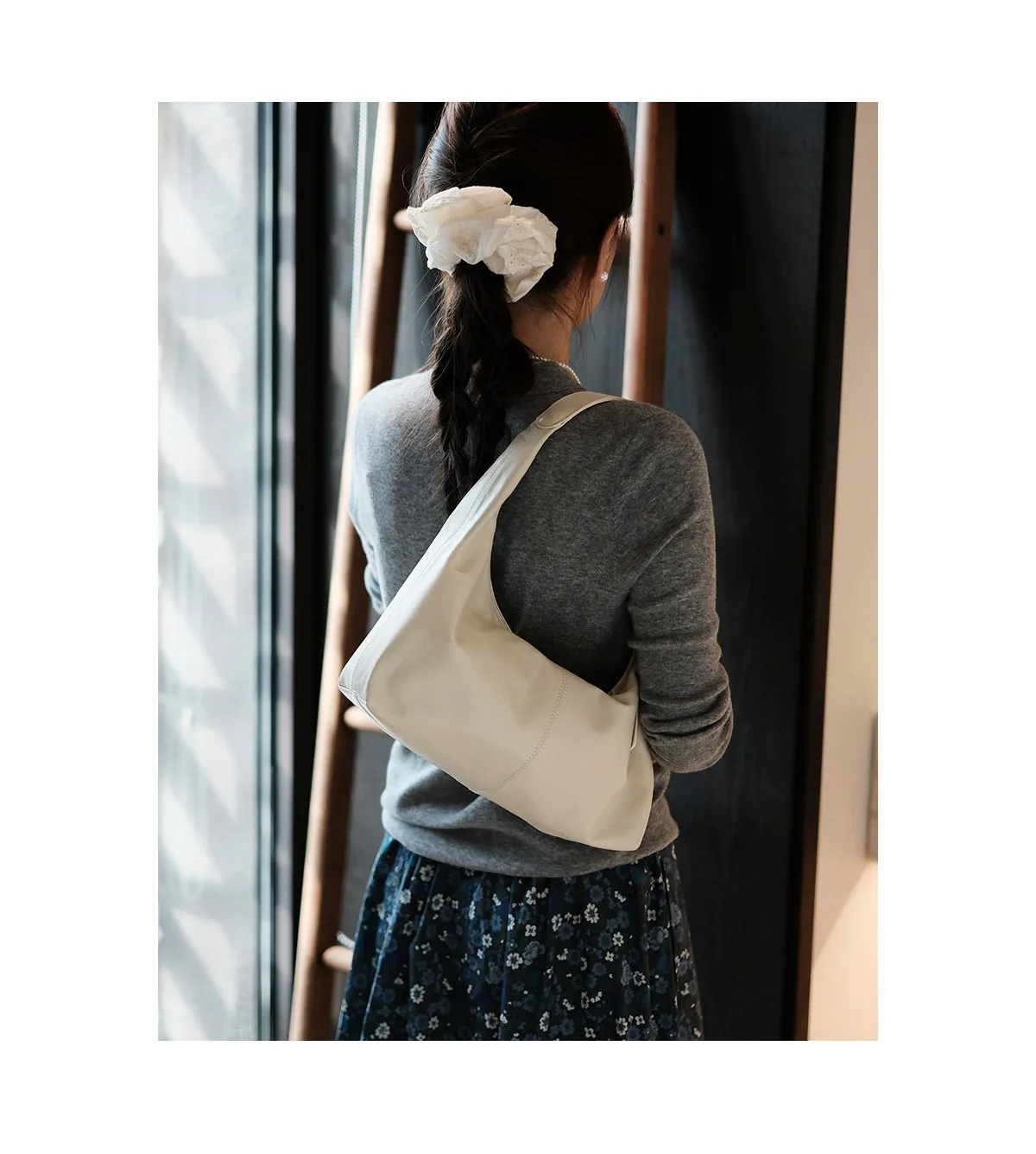 PNDME modische, hochwertige Damen-Umhängetasche aus pflanzlich gegerbtem Rindsleder, lässige Designer-Unterarmtasche aus echtem Leder für Damen – Detail 8