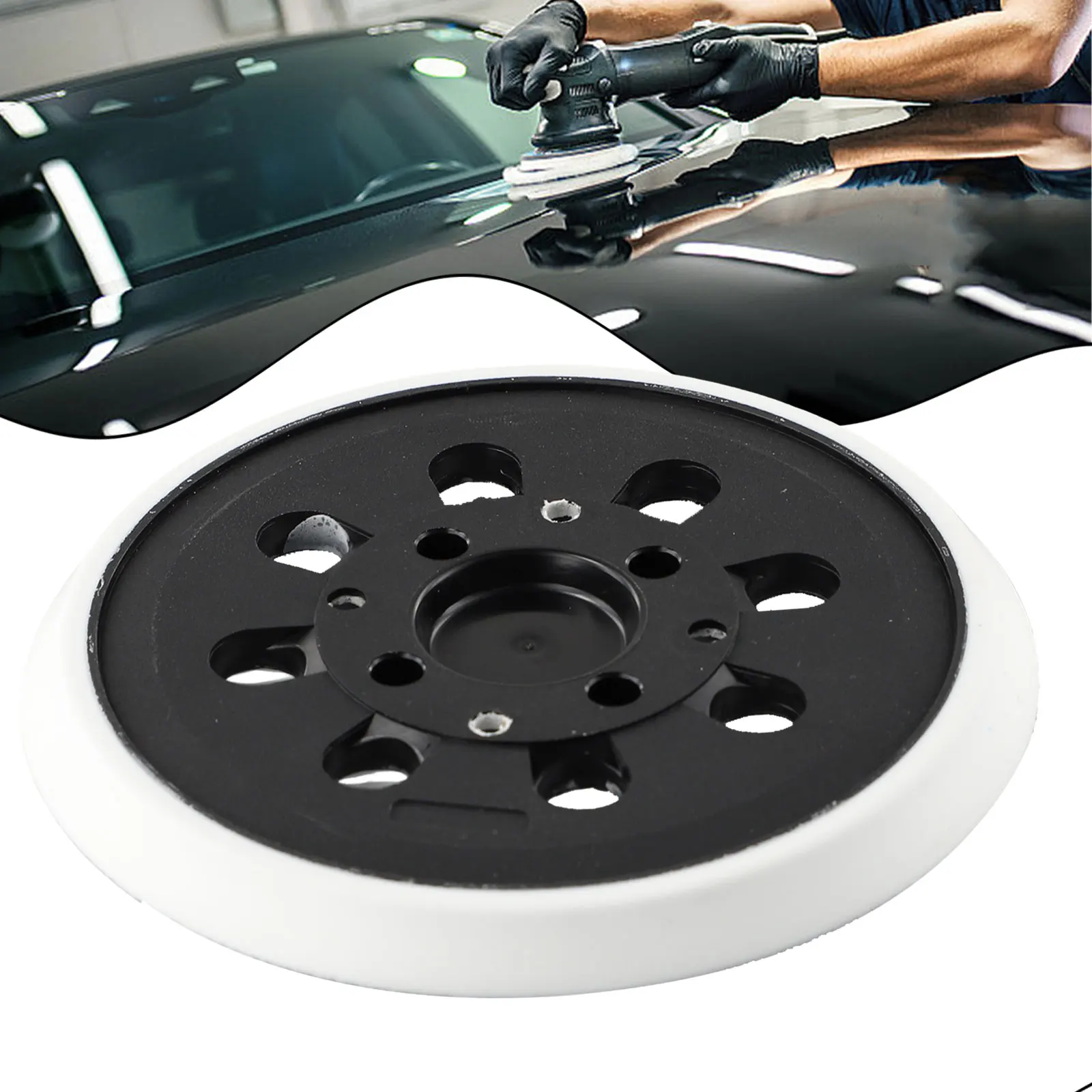 

Sander Pad 8-Holes Backing Sanding Disc Pad For PEX 300 AE, PEX 400 AE, PEX 4000 AE Series Polisher Parts