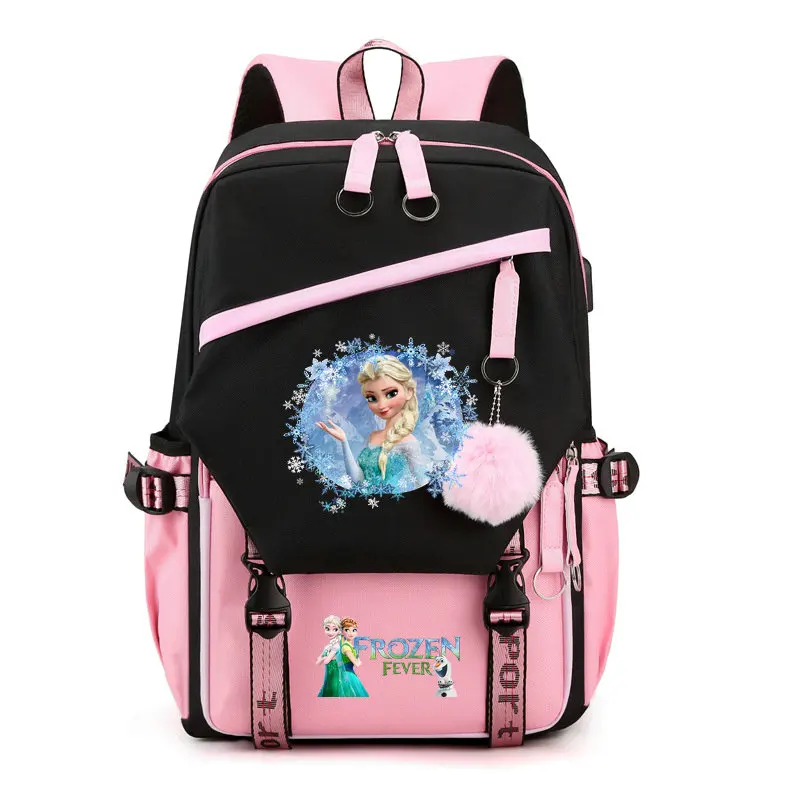 Children\'s Backpack Girls Cartoon Frozen Elsa & Sofia Princess Kindergarten School Bag Casual Laptop Backpack