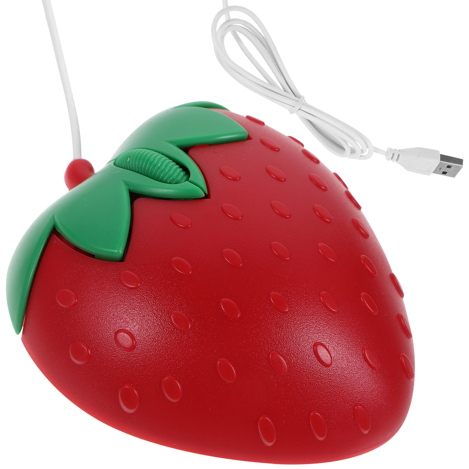 

Pink Strawberry USB Wired Mouse for Laptop Cute Ergonomic Computer Girl Gift Small Portable Office Home Travel Optical PC