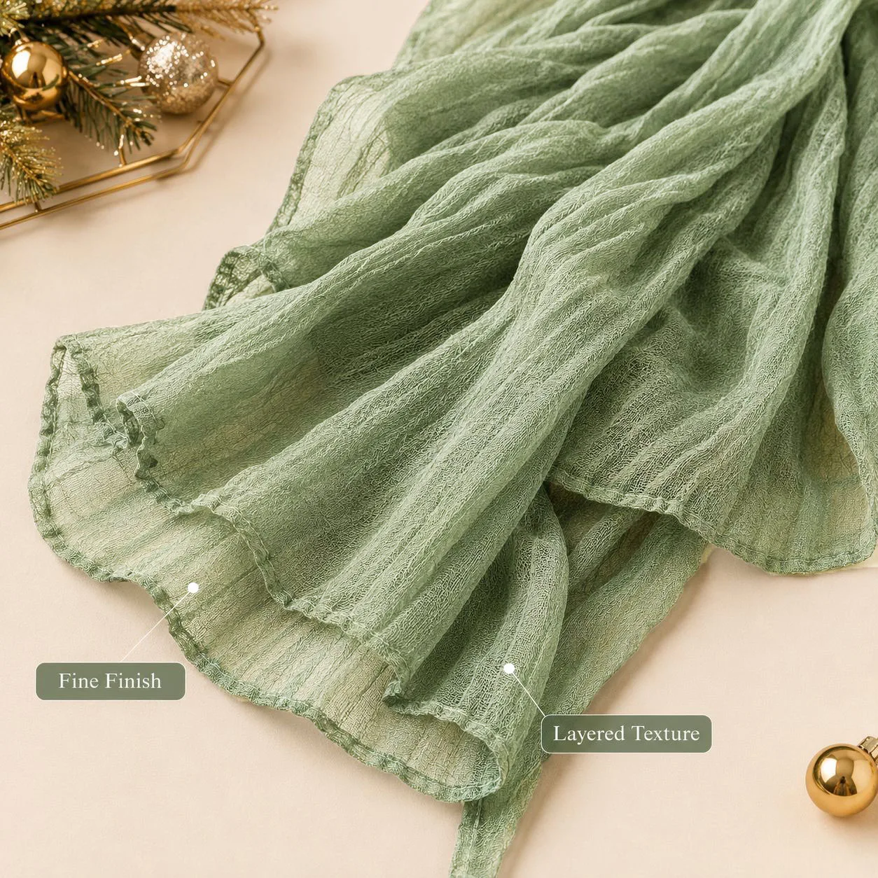 6Pcs Cheese Cloth Table Runner Boho Rustic Gauze Cheesecloth Table Runners for Birthday Baby Shower Wedding Holiday Home Party