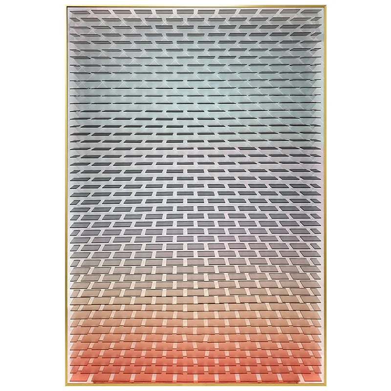 Acrylic three-dimensional painting high-end guest restaurant mural decorative painting light luxury abstract art painting soft
