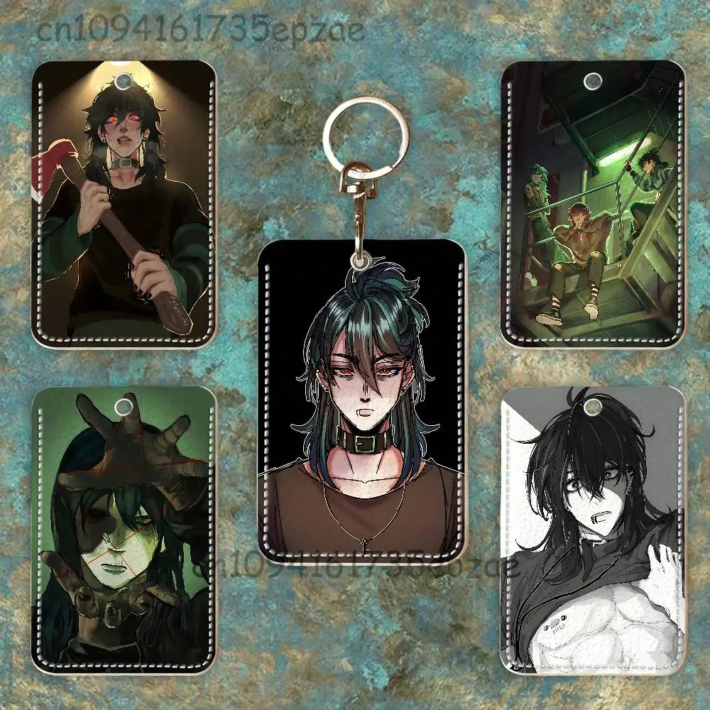 

Sol The Kid at the Back Custom Access Card Case Leather Card Holder Keychain Key Ring Transportation Card Case Gifts