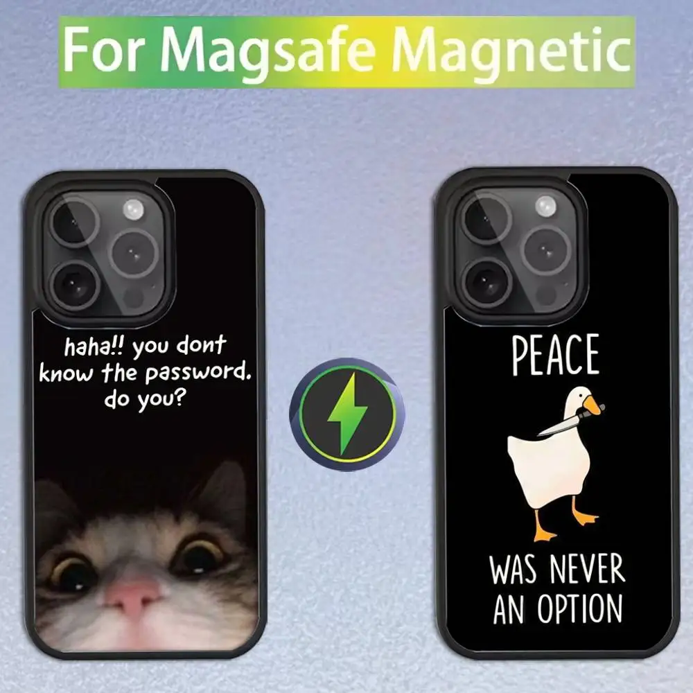 

Не трогай мой забавный чехол для телефона iPhone 17, 16, 15, 14, 13, 12, 11, Pro, Max, Plus, Mini, SE4, E для беспроводной зарядки MagSafe