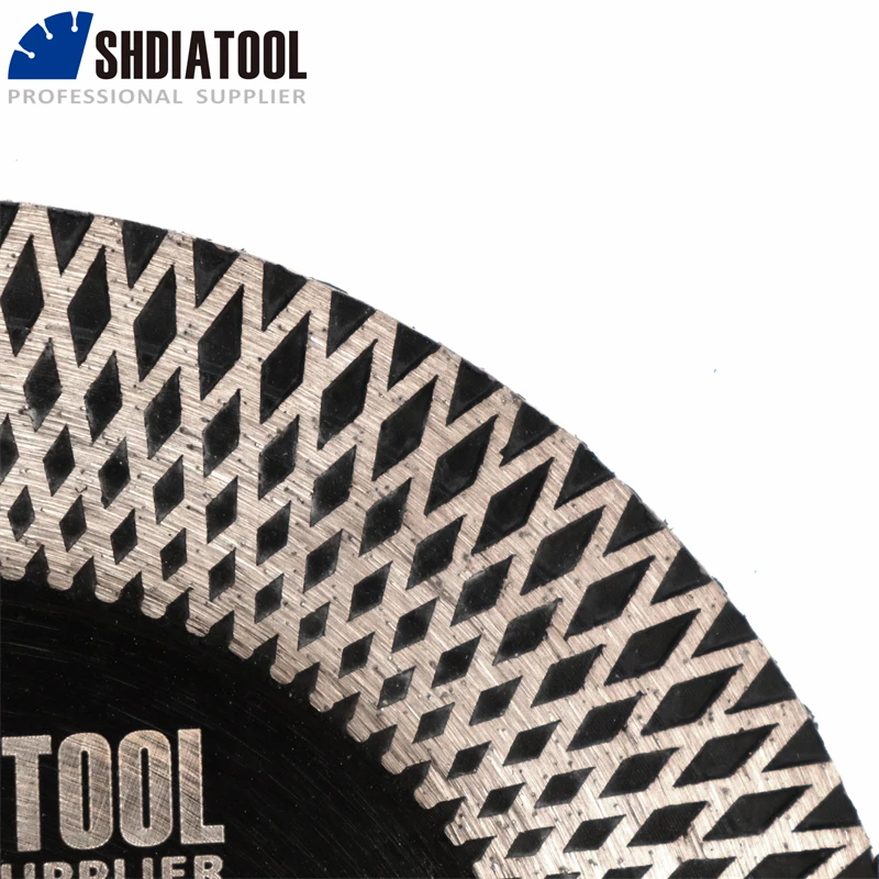 SHDIATOOL Dia115mm X Mesh Diamond Saw Blade Cutting&Grinding Both Sided Disc Ceramic Tile Marble 4.5inch Circular Cutter Plate