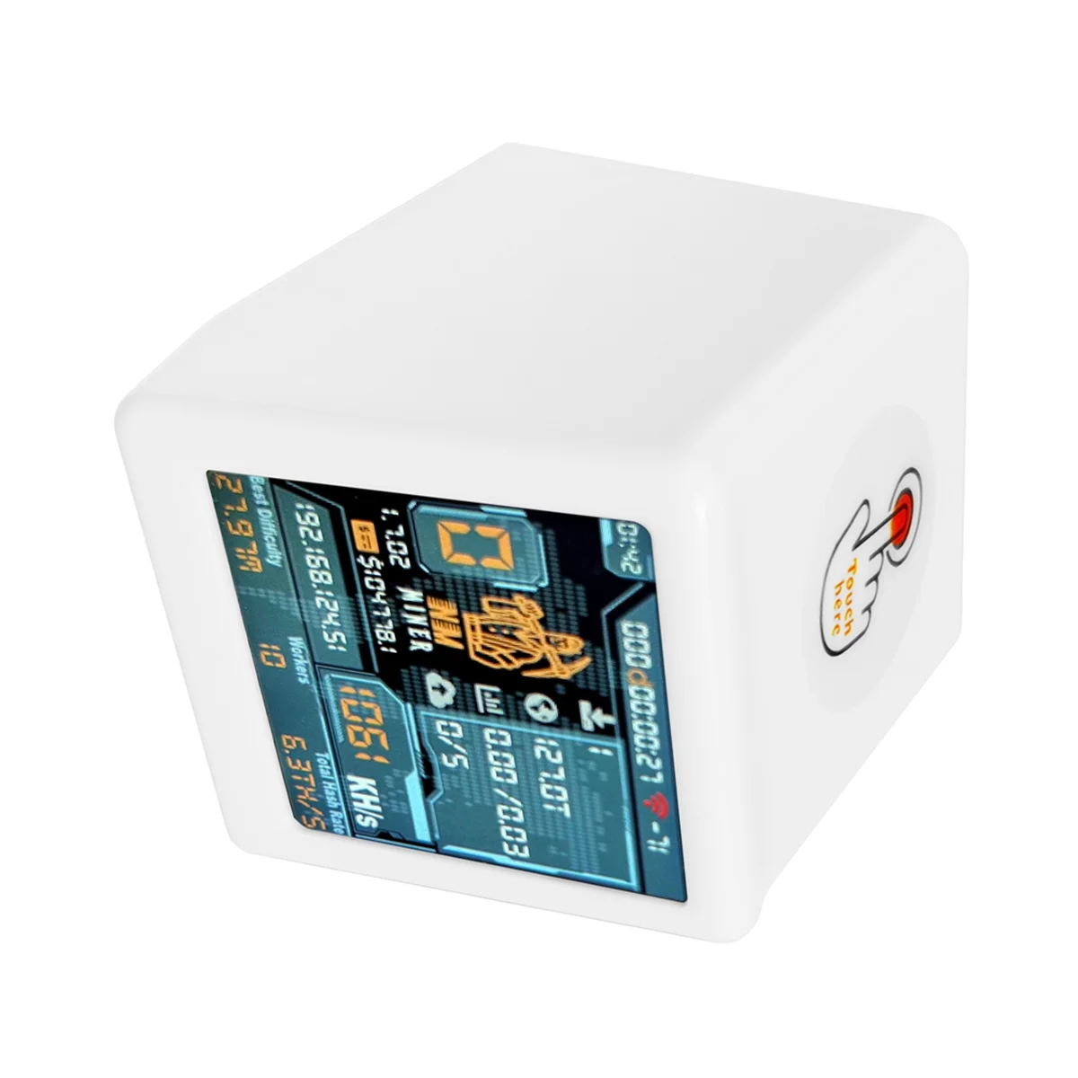 2025+NM TV NMMiner تلفزيون ذكي 1060KH/S Hashrate Nerdminer V2 ESP32 BTC منفرد اليانصيب مينر وهدية ذكية ساعة سطح المكتب المنزلية باللون الأبيض #4