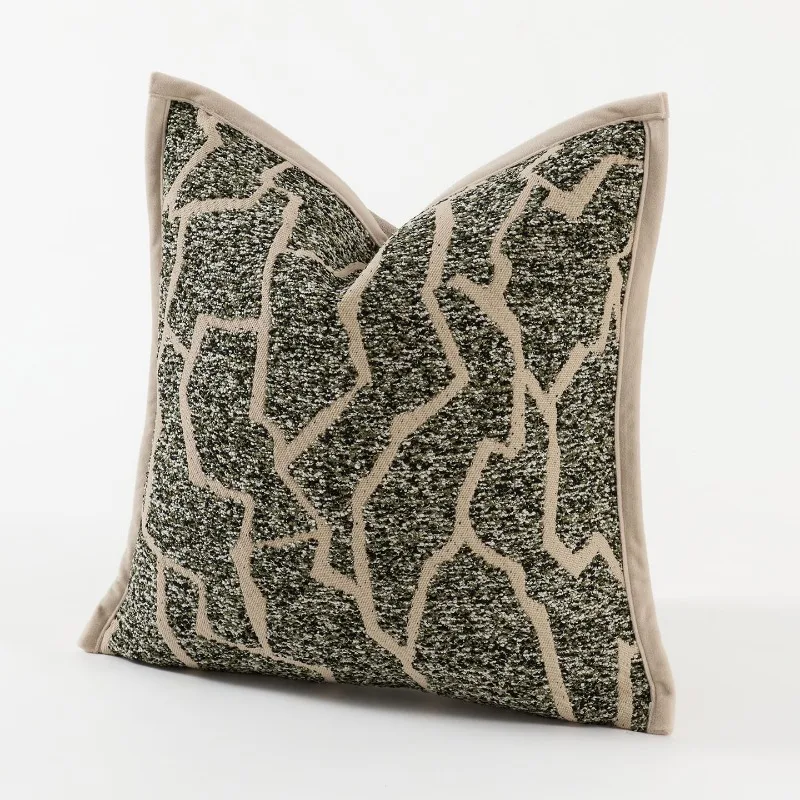 Luxury Neutral Jacquard Cushion Cover Modern Granular Texture Throw Pillow Case Soft Chenille Cushion Case for Sofa Home Decor
