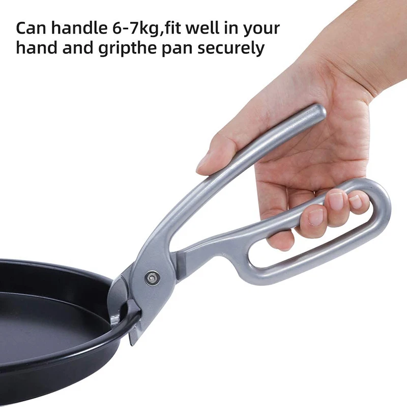 Pizza Pan Gripper For Deep Pizza Pans, Cast Aluminum Pan Tongs,Great For Pulling Hot Pizza Pan Out Of The Microwave,Oven