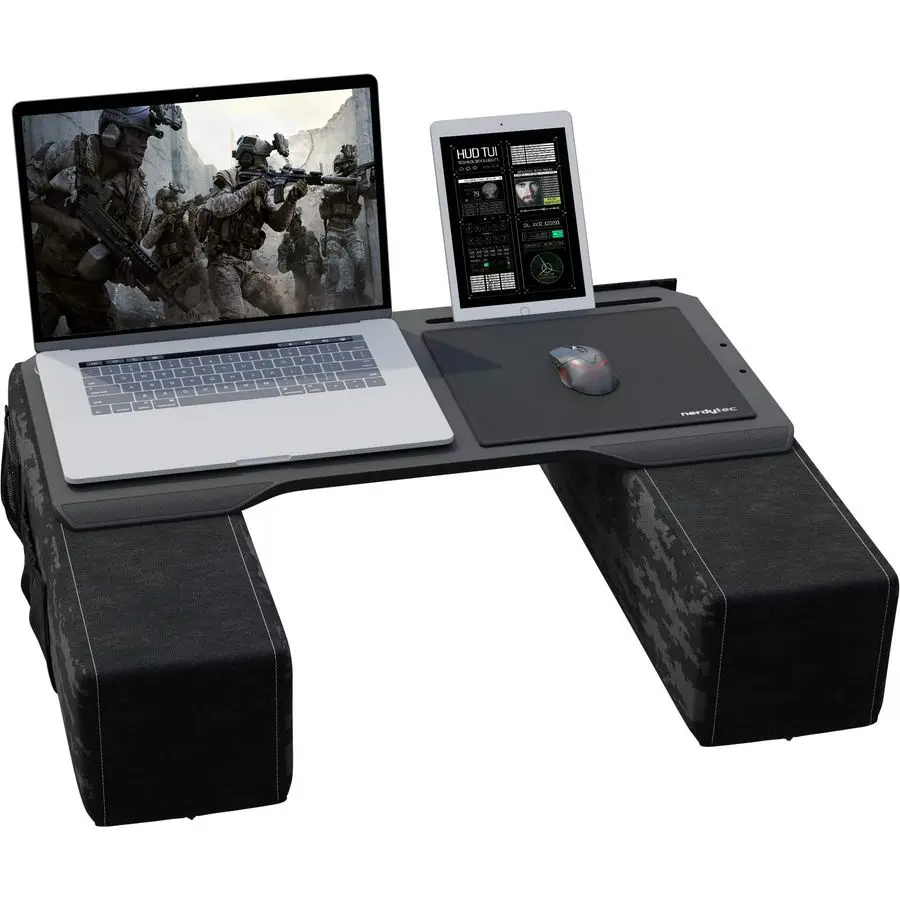 

CYBOT, Premium Ergonomic Lap Desk for Notebooks, Sustainable Bamboo Construction, Kevlar Cushion Front, Ventilated Design, Fits