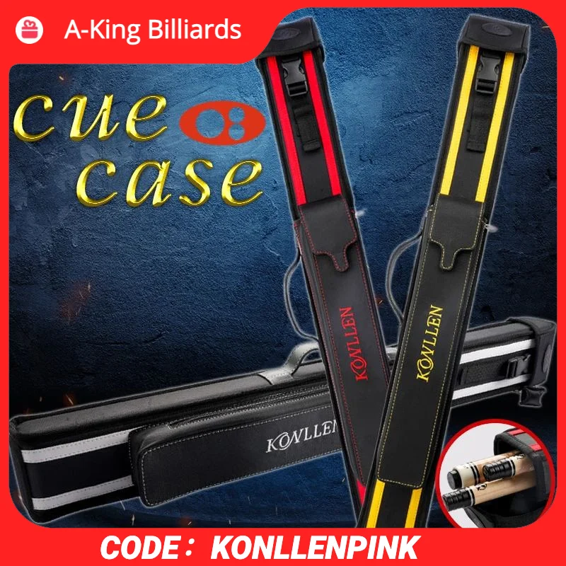 

KONLLEN Billiard Cue Case 3 Holes 1 Butt 2 Shafts 82x10cm Pool Cue Case Bag 82cm Length 4 Colors Billiards Accessories