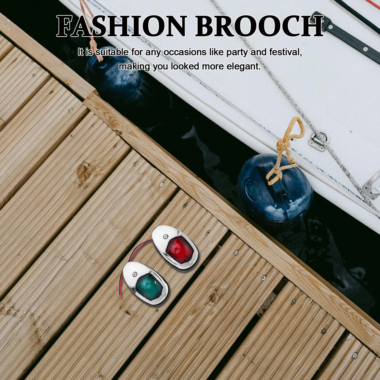 

2Pcs Boat LED Navigation Light Marine Bow Stern Lamp High Visibility Running Signal for Fishing Yacht Skeeter Boat