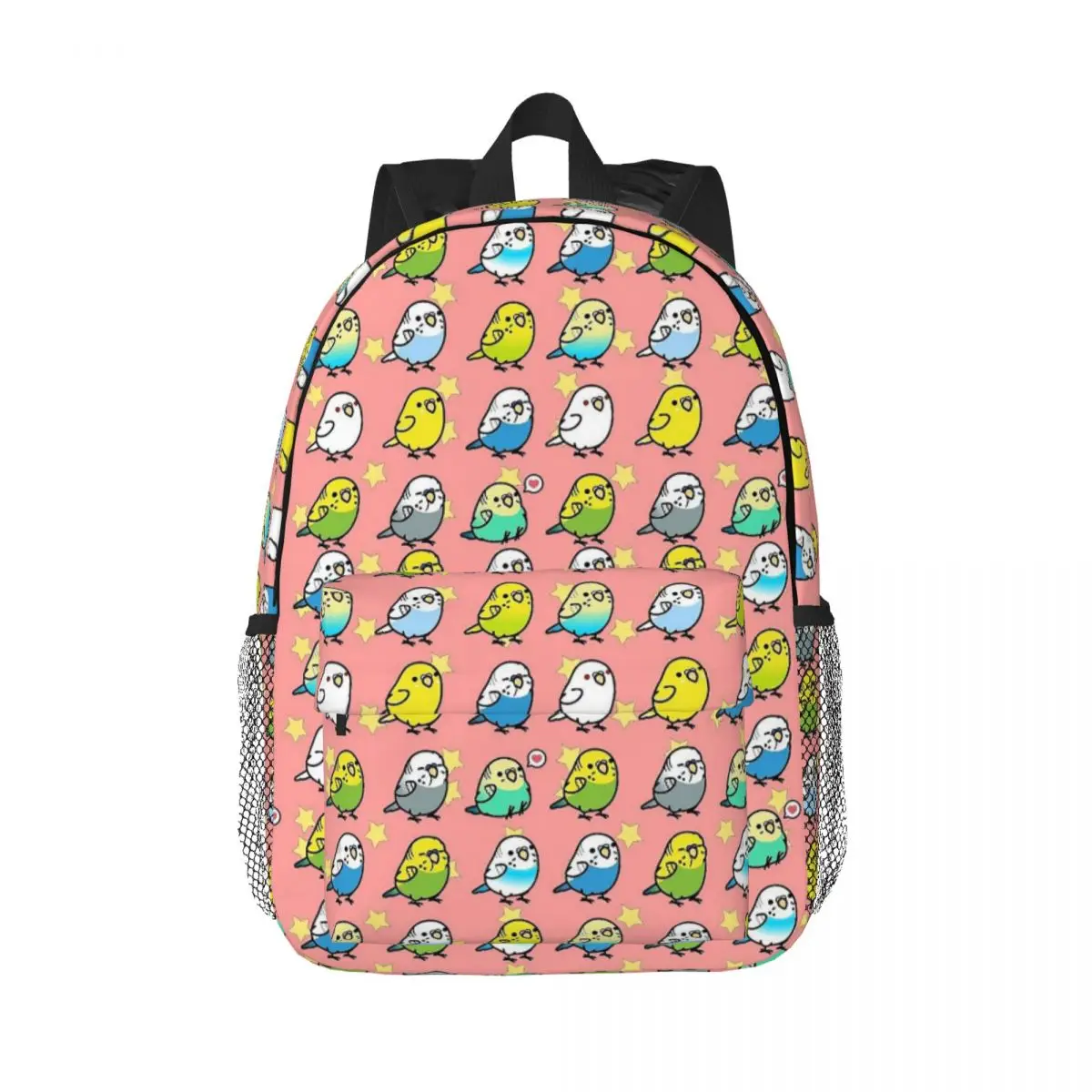 Birds Cockatiel Budgie Parrot Backpack Daypack Large Capacity Boys Girls BookBag Shoulder Bags for Men Women Children School Bag