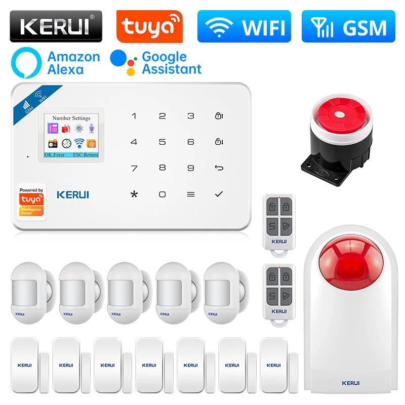 

KERUI W181 Alarm System for Home Burglar WIFI GSM Central Unit Alarm Panel Smart Life APP Control with Motion Sensor Detector