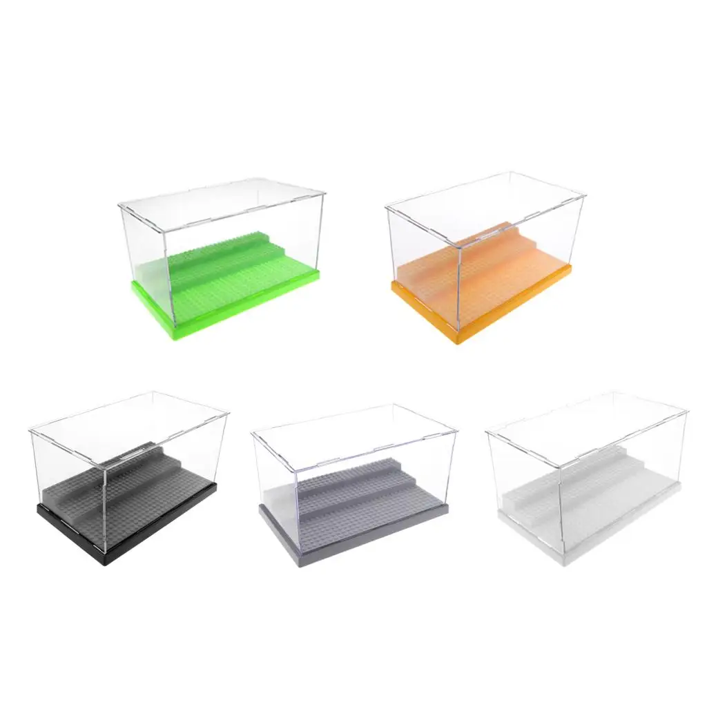 Large Clear 3 Tier Plastic Display Box for Anime Figures Comic Heroes Cars and Blocks Collection Dustproof Storage