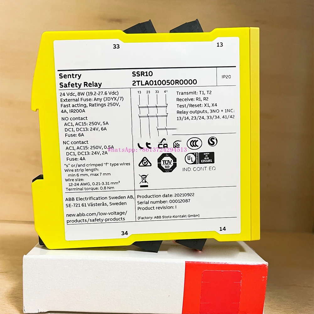 

New for SSR10 2TLA010050R0000 24V Safety Relay Module in Box