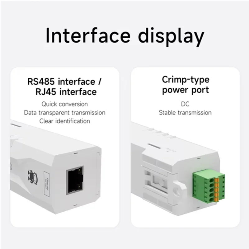 MQTT RS485 To Ethernet Serial Server DC 8-28V RJ45 RS485 Interface TCP/UDP Modbus Industrial Grade AT Small Size NA111-M