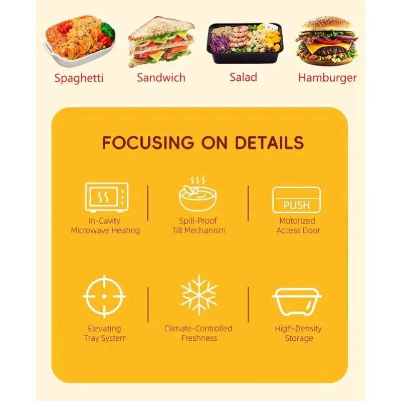 FL Supplier Ready to Eat Food Meals Vending Machine Hot Food Vending Machine for Ready Meals With Heating Function