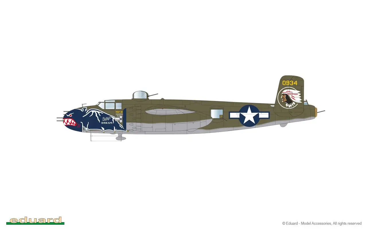 Eduard 7012 1/72 B-25J Mitchell Strafer ProfiPACK Model Kit