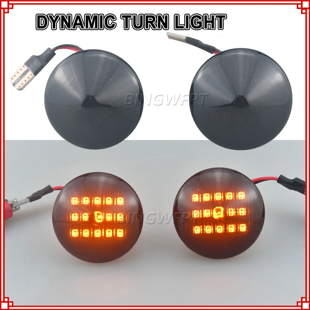 2PCS Side marker lamp for Fiat Punto 188 MK2 1999 - 2012 Dynamic LED Indicator Side Marker Turn Light Signal Lamp