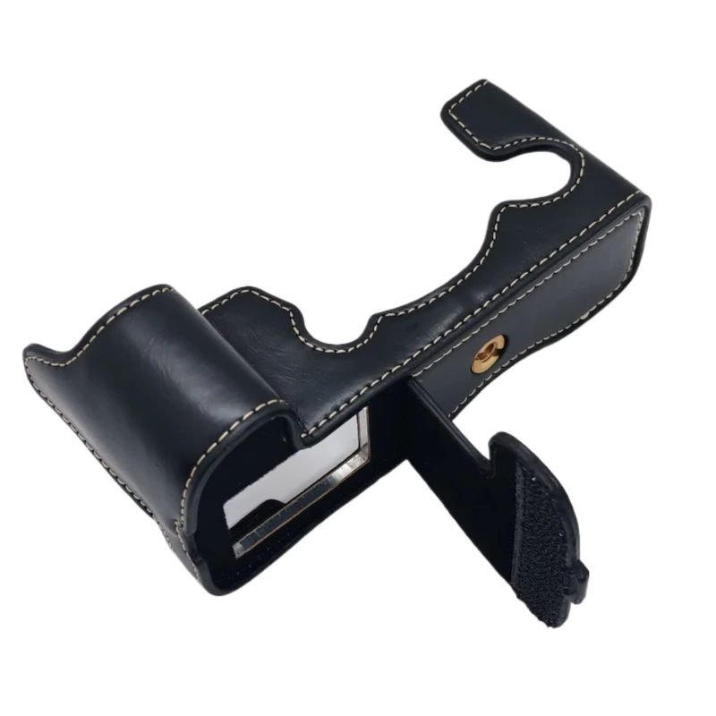 Battery Openning PU Leather Half Body Camera Bag Case For Fujifilm Fuji X-H1 XH1 Bottom Cover with Strap Optional