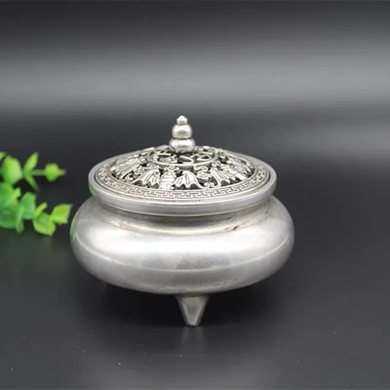 Retro Collection Double Dragon Playing Pearl Xuan Dexun Incense Burner Decoration