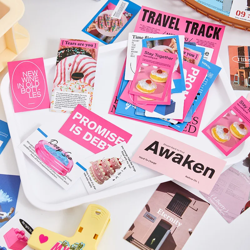 MOHAMM 30 Sheets Fresh Travel Traces Series Sticker Korean Pack Hand Book Material