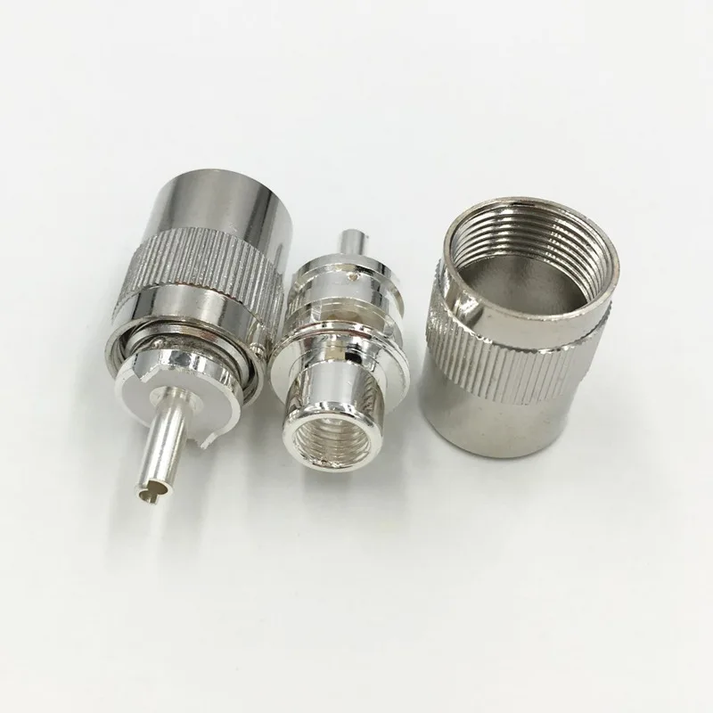 UHF  SL16 Male head PL259 Tuner wiring RG58/RG8U/RG6U Pure copper silver plating